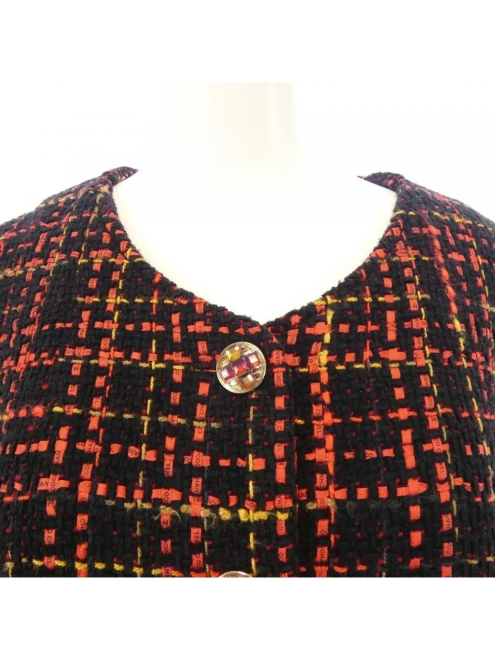 Chanel Collarless Jacket Black